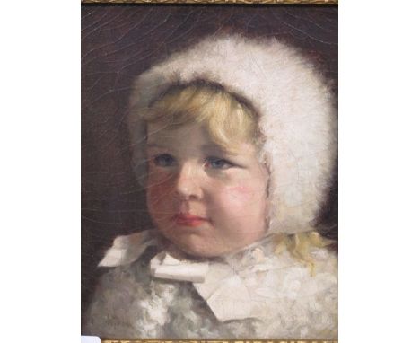 ENGLISH SCHOOL 19TH CENTURY
Portrait of a Young Girl with a Bonnet
Oil on Canvas
29cm x 24cm