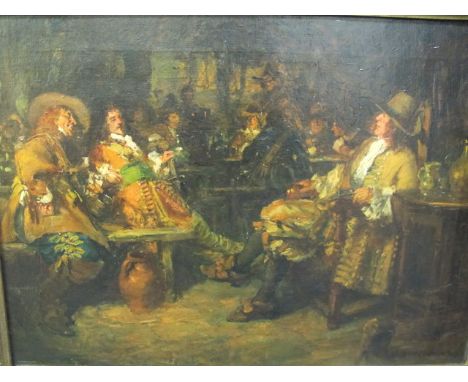 ARTHUR DAVID MCCORMICK R.I
Cabaliers in a Tarvern
Oil on Canvas
Signed Lower Right
Illustrated in the Book Popular 19th Cenut