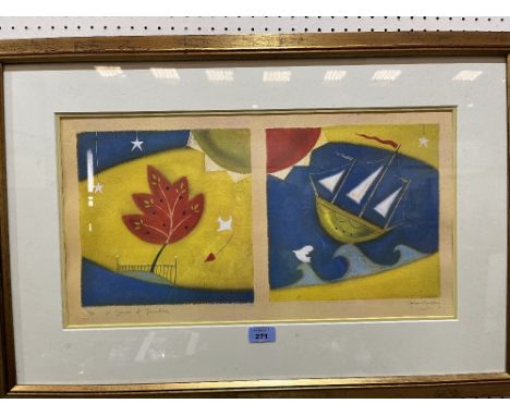 ADAM BARSBY. BRITISH Bn. 1969 In Search of Paradise. Signed in pencil, inscribed and numbered 33/500. Print on paper 11½' x 2