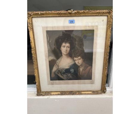 Two Victorian framed portrait mezzotints