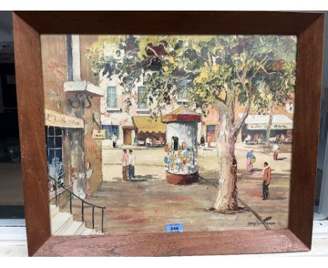 AFTER DOYLY JOHN 1906-1993 The Kiosk, St. Tropez. Print on paper 17' x 21'