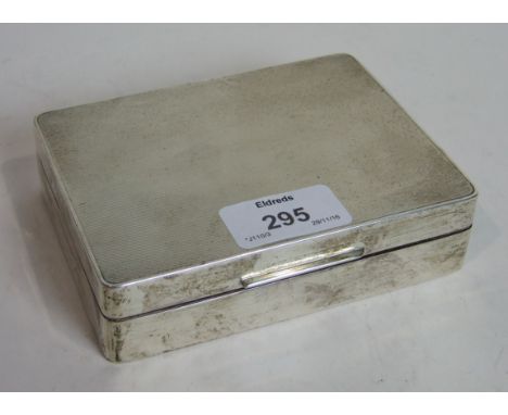 A rectangular engine turned silver cigarette box, London, 1960, 13 x 10 x 3.5cm.