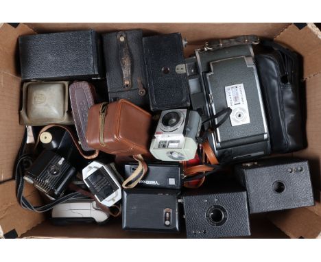 Box and Other Cameras, including a Portrait Hawkeye No 2, a Box Ensign 2¼ B, a Bilora Box, a No 2 Cartridge Hawk-Eye model B 