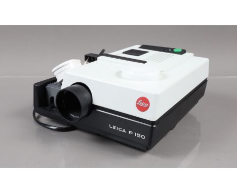 A Leica P 150 Slide Projector,  untested, body VG, with Leica Hektor P2 85mm f/2.8 lens, elements VG, with slide carrier 