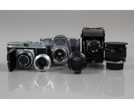 Cameras &amp; Related Items, a Voigtländer Ultramitic, shutter working, meter unresponsive, with Colour Skoper X 50mm f/2.8 l