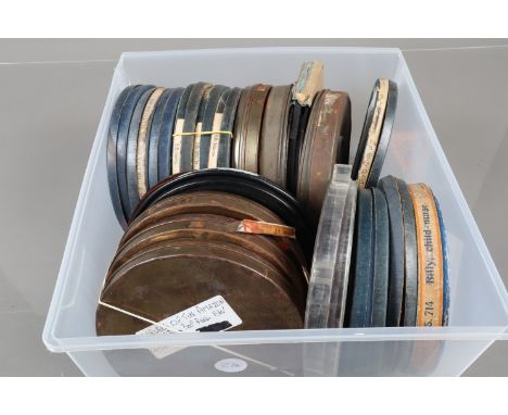 9.5mm Cine films, a group of Pathescope 9.5mm films, in cartons marked with titles including Sky Pirates, James and the Brown