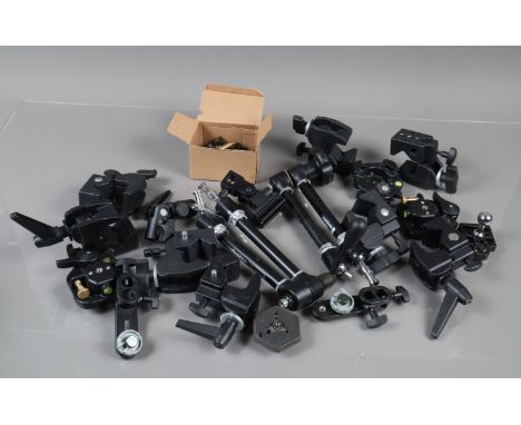 Studio Accessories, a Manfrotto 244RC &amp; 143 magic arm, a Manfrotto Art 035 super clamp, two Calumet MF6820 super clamps, 