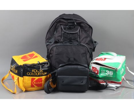 Camera Cases and Bags, including a LowPro Compu Rover AW ruck sack, G-VG, a Kodak Colour Film &amp; Fujicolor HR100 cooler ba