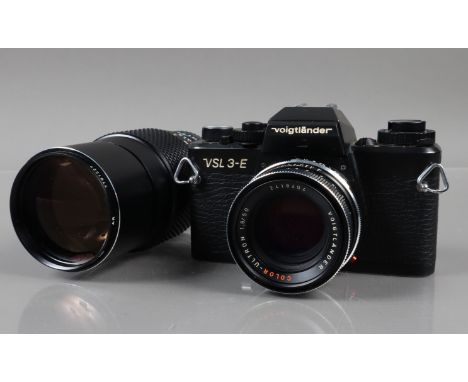 A Voigtländer VSL 3-E SLR Camera, shutter working, meter responsive, responds in auto setting, self timer working, body G, wi