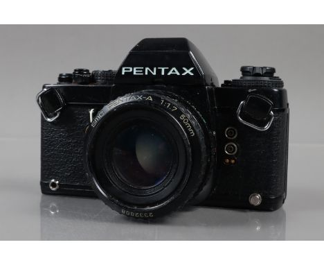 A Pentax LX SLR Camera, serial no 5298756, shutter working, meter responsive, responsive in auto setting, shutter lock button