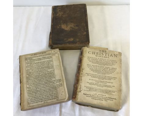 3 17th century books. " Instructions For A Right Comforting Afflicted Consciences" by Robert Bolton 1631, " The Christian War