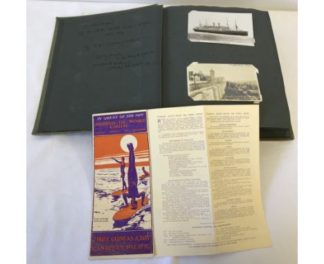 A postcard and photograph album from a Round the World Cruise 1926 -27. Canadian Pacific Tour on the Empress of Scotland, com