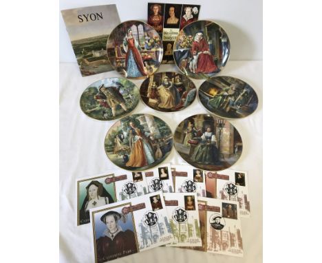 7 Royal Doulton Collectors plates depicting Henry VIII and his six wives. Produced from original artwork by Jose Miralles. To