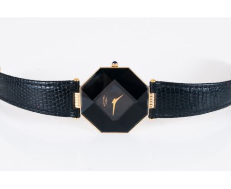 Rotary - Electro and Ultra Slim Gold Plated Quartz and Stylish Gents Octagonal Shaped Wrist Watch. With Original RW Black Sna
