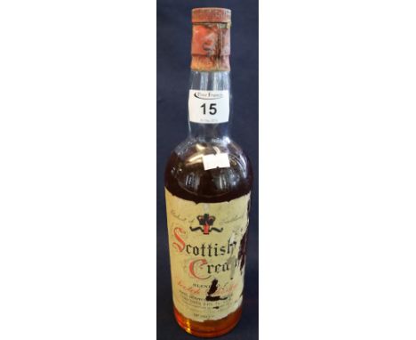 One bottle of 'Scottish cream blended Scotch whisky, blended and bottled in Scotland by the Kinloch distillery company limite