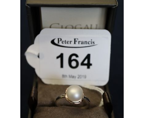 Clogau silver 'Tree of Life' pearl ring. Size L.(B.P. 24% incl. VAT)