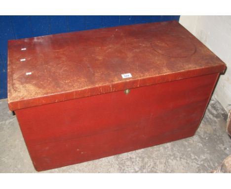 19th century pine trunk with fitted candle holder.(B.P. 24% incl. VAT)