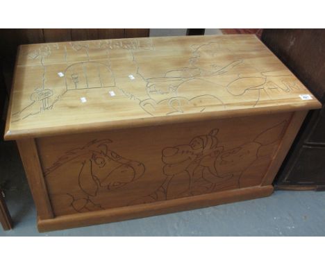 Modern beech trunk decorated with Winnie the Pooh characters.(B.P. 24% incl. VAT)