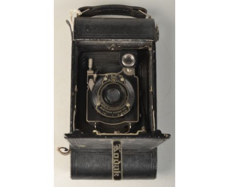 A Kodak Series III autographic bellows camera.