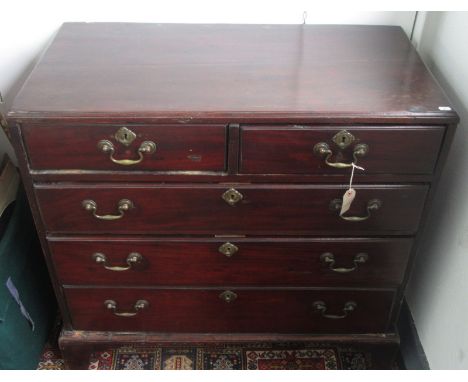 A George III mahogany caddy top chest. 