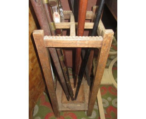 An oak stick stand.