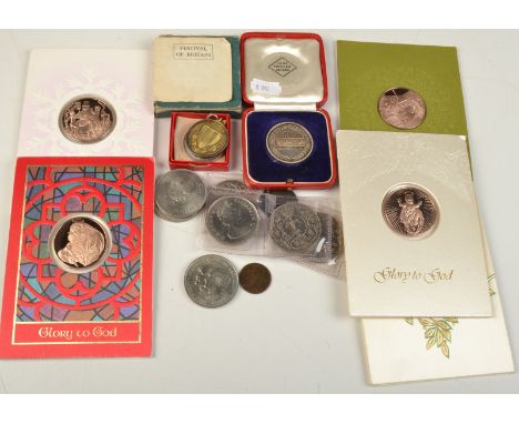 An Army Rifle Association, India. silver medal, in it's John Pinches red box, together with other coins and medallions.  