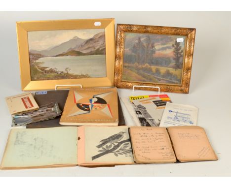 Two autograph books, one WWI, the other WWI to 1950s, a Festival of Britain 1951 guide book etc.