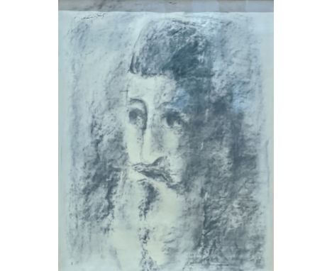 Mane-Katz (French/Ukrainian, 1894-1962), portrait of a Rabbi, pastel drawing, signed upper left in ink, H.61cm W.48cm Provena