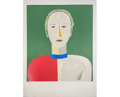 Kazimir Malevich (Russian, 1879-1935), portrait, lithograph, numbered, blindstamped, 54.5cm x 76cm