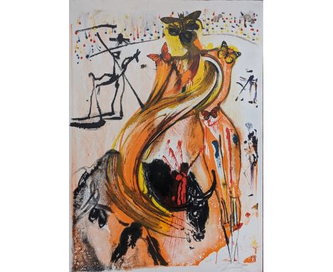 Salvador Dali (Spanish, 1904-1989), Butterfly and Bullfighter, lithograph on paper, signed in pencil lower right, E.A. (artis