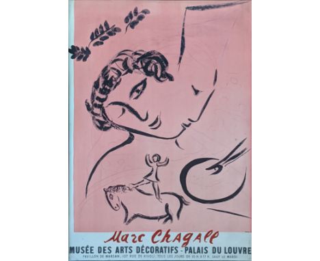 Marc Chagall (1887-1985), Le Peintre de Rose, 1959, original offset lithograph poster, from a run of 1500, published by Mourl