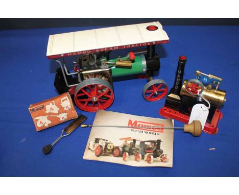 MAMOD STEAM TRACTION ENGINEmodel TE 1a, complete in box with steering attachment, reverse lever, whistle and methylated spiri