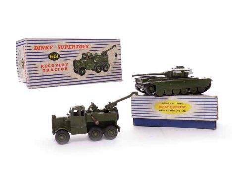 DINKY 651 CENTURIAN TANKboxed; together with a Dinky 661 Recovery Tractor, boxed (2)