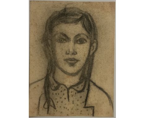 Miroslav Tichý (1926 - 2011) Untitled portrait, probably circa 1960s. Charcoal on card. 22 x 30cm (8 1/2" x 11 3/4").