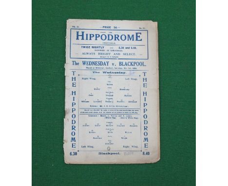 1925-6 Sheffield Wednesday v. Blackpool Programme, dated May 1st 1926 (edge tears).