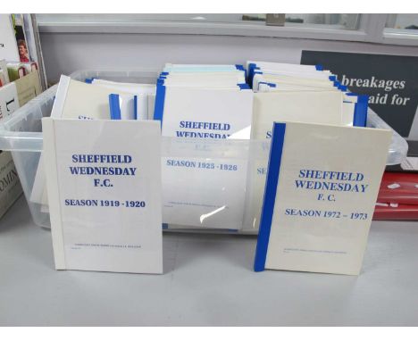 Sheffield Wednesday Season-by-Season Individual Booklets, 1919-20 and later by Brodie &amp; Dickinson, incomplete league and 