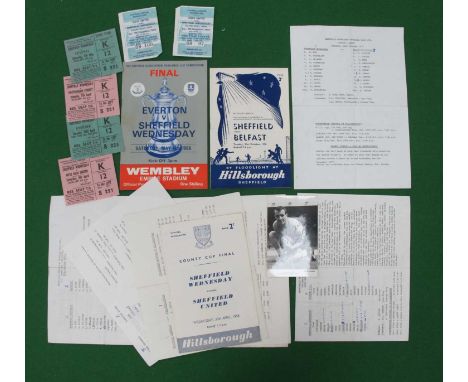 Sheffield Wednesday Tickets, 68-9 away at Leeds United ( x 2) four homes, four page programmes v. Morton 1975, G.B Olympic XI