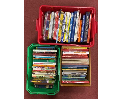 Football Annuals and Books - Buchan's, Paninis, Rothman's, Billy Wright, Match, etc:- Three Boxes.Yearbook (no stickers or ca