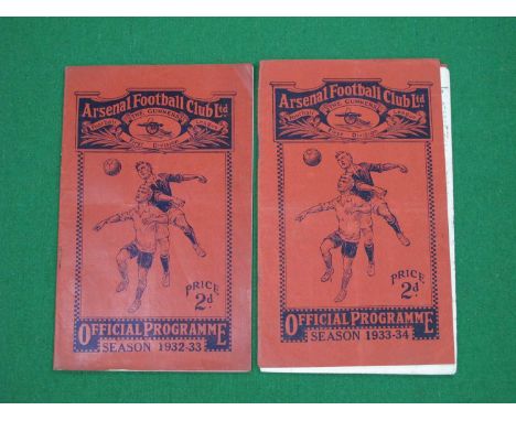 1932-3 Arsenal v. Everton Programme - 33-4 v. Derby County (rusty staples absent) (2).