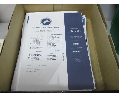 Sheffield Wednesday Development Leauge Single Sheet Programme Home and Away Post 2010, large quantity:- One Box.