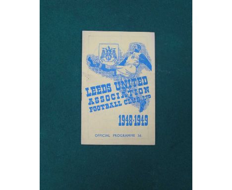 1948-9 Leeds United v. Sheffield Wednesday Programme, dated January 22nd 1949.