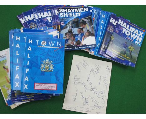Halifax Town Programmes 1971 and Later, including Watney Cup Semi, Charity, Friendly, Conference Winning Special, approximate