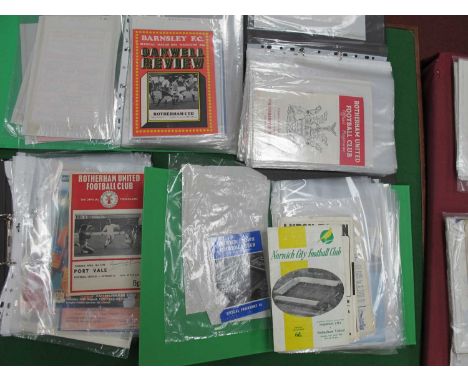 Rotherham United H &amp; A Programmes, testimonials, friendlies, minor cup, mainly 1960s, 70s etc, in four folders.