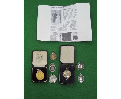 Medal - Rotherham County, 1913-14 Midland Counties Football League Medal to R Grice, in 9ct gold featuring Stag and League de