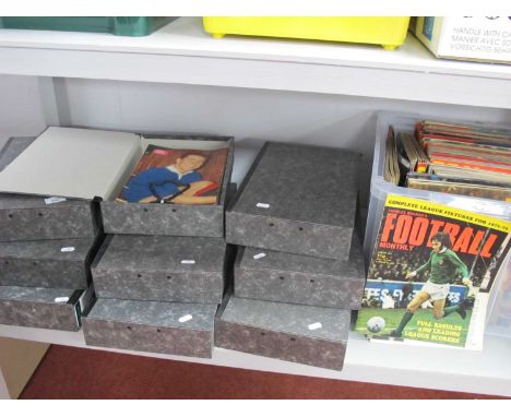 Charles Buchan's Football Monthly Magazines 1951 and Later, Goal magazines, large quantity:- One Box and nine files.