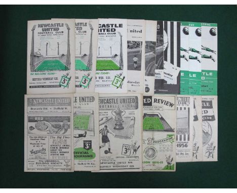 Newcastle United Reserves Sheffield Wednesday Reserves Programmes 1947-8, 50-1, 51-2, 52-3, 54-5, 59-60, others 1962-70 (19).