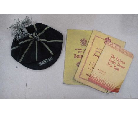 Huddersfield Rugby League Cup Final Souvenir Booklets 1933 &amp; 35. Fartown Yearbook 1952. Christy's of London for Watson of