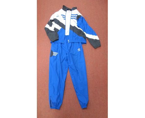 Sheffield Wednesday Umbro Tracksuit, circa early 1990s blue and black bearing owl on Sheffield Wednesday Football Club, the t