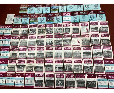 West Ham United Home Programmes 1966-67 Twenty-One League F.A Cup v. Swindon League Cup v. West Brom - Semi-Final, Leeds, Tot