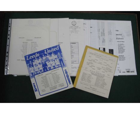 Leeds United Reserves v. Sheffield Wednesday Res Programmes 63-4, 74-5, 80-1, 81-2, 82-3, 85-6 to 93-4 and nine later.